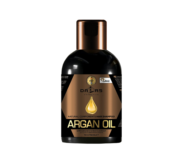 Hair shampoo with blueberry extract and argan oil
