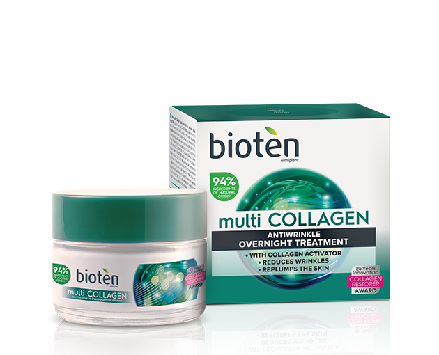 BIOTEN ღამის კრემი ნაოჭების საწინააღმდეგო Multi-Collagen 50მლ