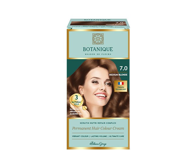 BOTANIQUE თმის საღებავი 7.0 საშუალო ქერა