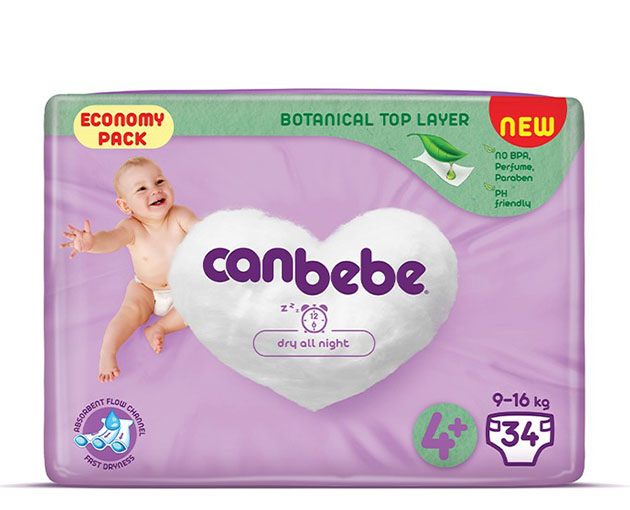Canbebe N4+ ბავშვის საფენი 9-16კგ