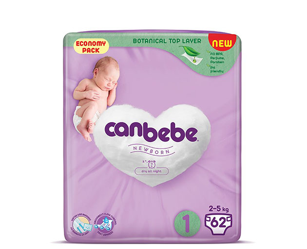 Canbebe N1 ბავშვის საფენი 2-5კგ