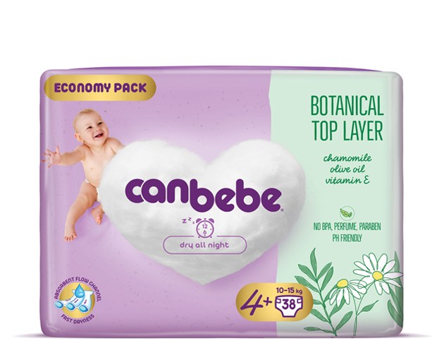 Canbebe N4+ ბავშვის საფენი 10-15კგ