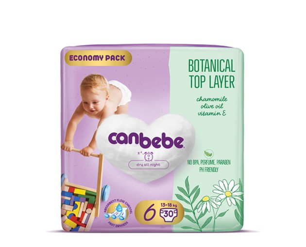 Canbebe N6 baby diaper 13-18 kg 30 pcs