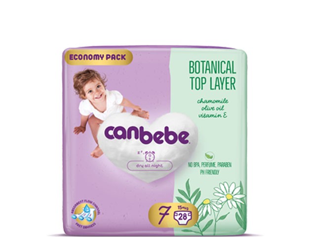 Canbebe  Top layer  N7 ბავშვის საფენი  28 ცალი