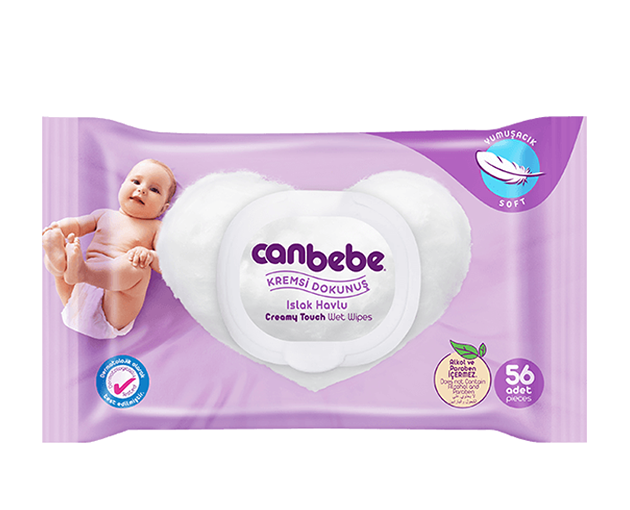 Canbebe cream touch wet wipes 56 psc