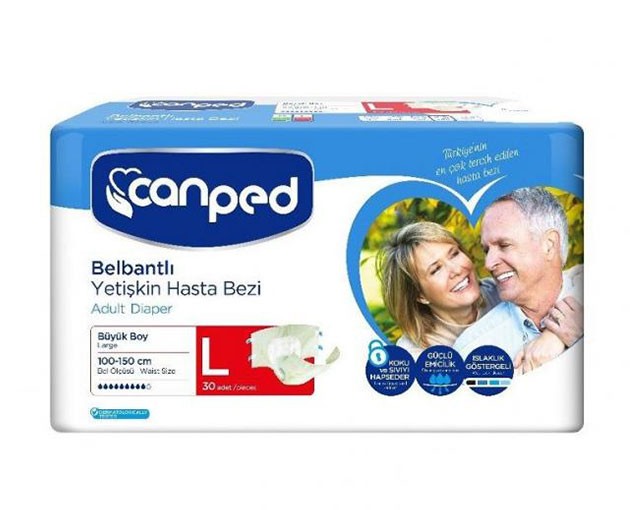 CANPED L საფენი მოზრდილთათვის 30 ცალიანი
