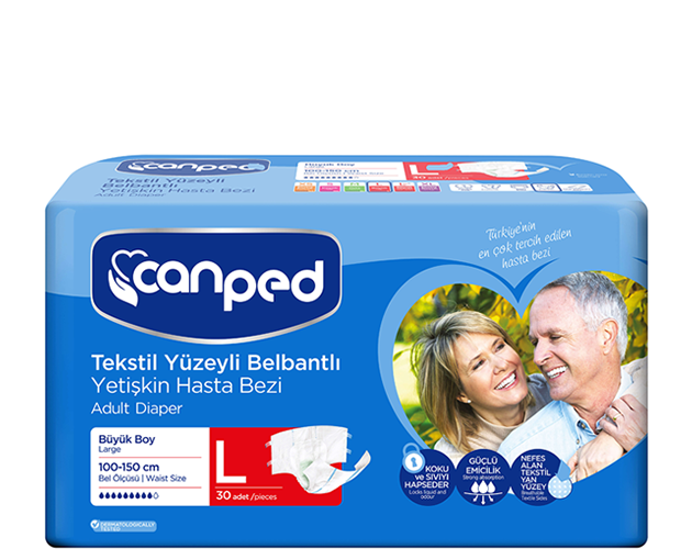 Canped Eco L ზომა საფენი მოზრდილთათვის 30 ცალი