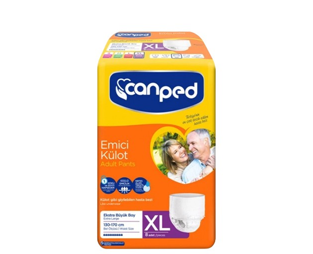 Canped XL ზომა ტრუსი მოზრდილთათვის 8 ც