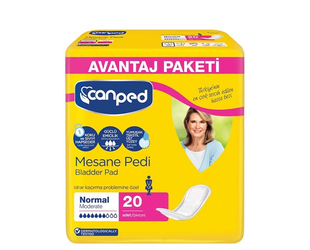 CANPED M ზომა ქალის უროლოგიური საფენი 20ც