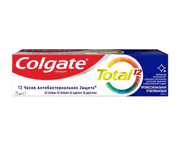 Colgate კბილის პასტა Total 12 Pro მათეთრებელი 75 მლ