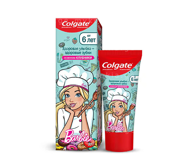 COLGATE 6+ საბავშო კბილის პასტა 80 გრ KIDS BARBIE 