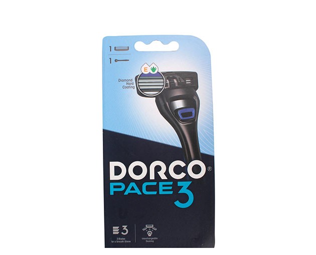 Dorco Pace მამაკაცის საპარსი 3 პირიანი + 1 კარტრიჯი