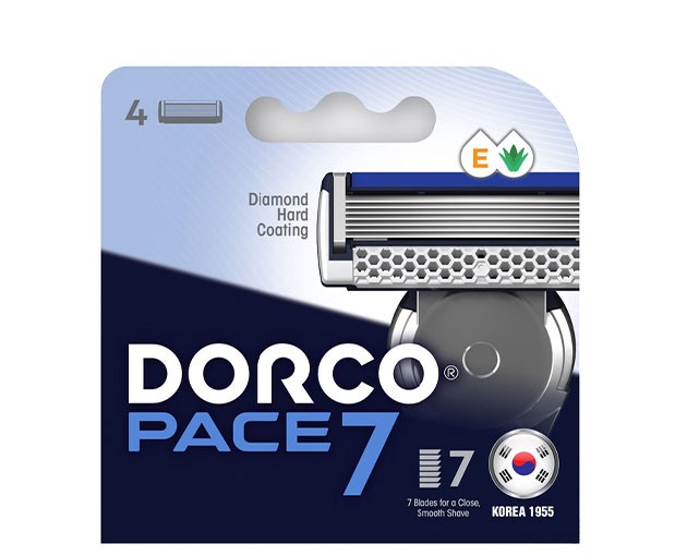 Dorco Men's shaving cartridge 7 blades 4 pieces