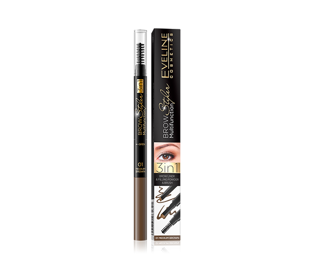 EVELINE Multifunctional Eyebrow Styler 3-1 Brown 01