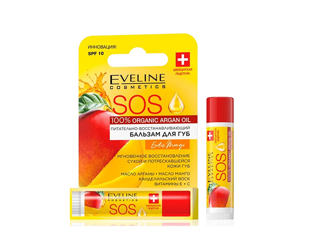 EVELINE Lip Balm mango ARGAN OIL SOS