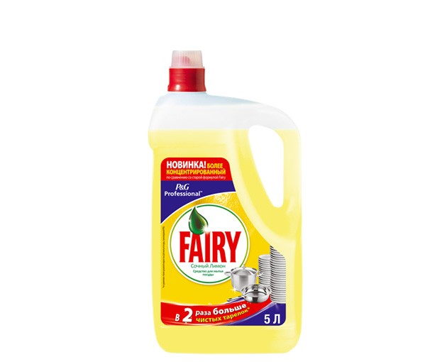 Fairy ჭურჭლის სარეცხი სითხე ლიმონი 5ლ