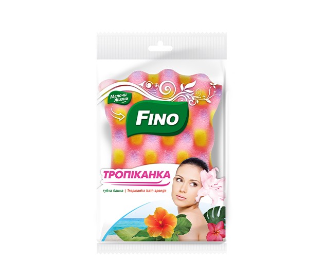 FINO bath sponge with massager Tropicanca 1pc