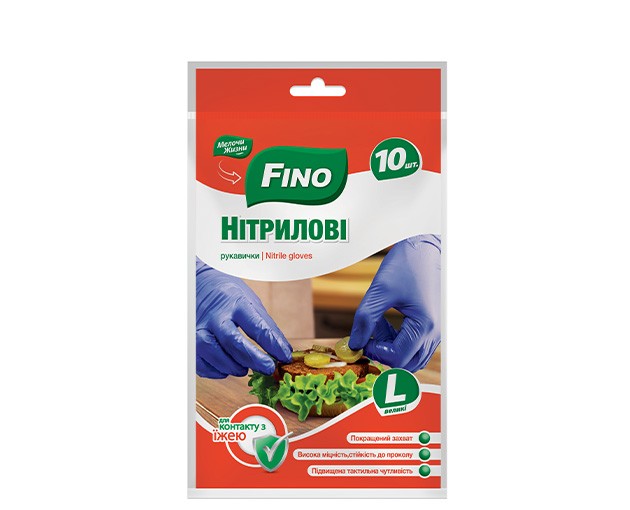FINO universal disposable Nitrile glove L 10pcs