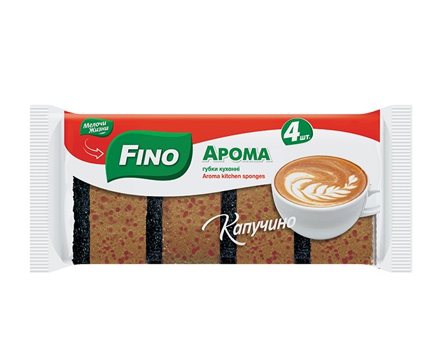 FINO Cappuccino kitchen sponge 4 pcs