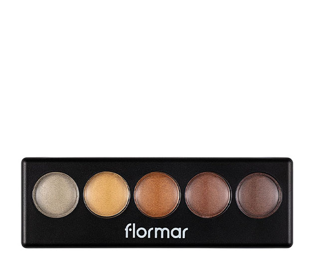 Flormar 5 ფერიანი თვალის ჩრდილი golden caramel  004