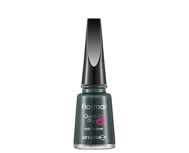 Flormar სწრაფი შრობა  ლაქი 23 Khaki green 