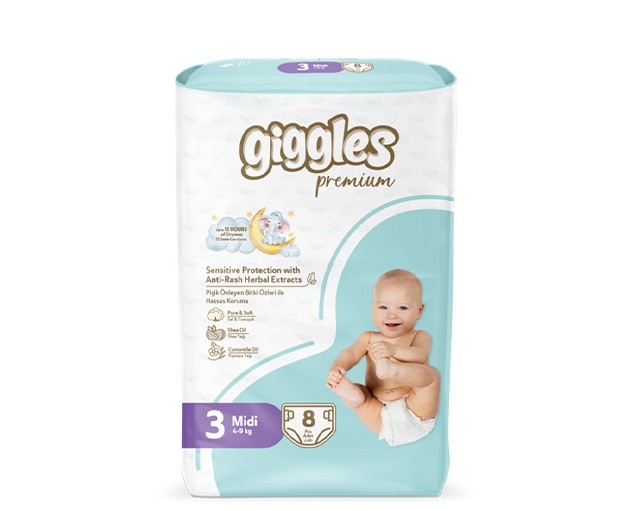 GIGGLES N3 ბავშვის საფენი Premium Eco 4-9კგ