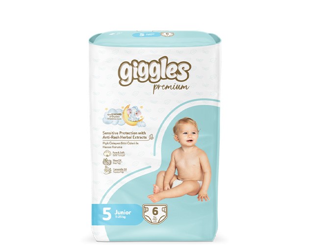 GIGGLES N5 ბავშვის საფენი Premium Eco 11-25კგ