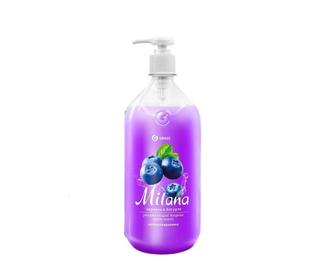 Grass moisturizing liquid soap Milana Blueberries and yogurt 1L