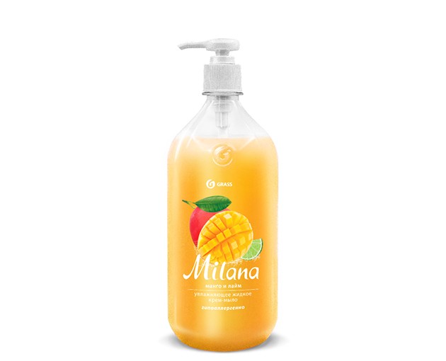 Grass moisturizing liquid soap Milana Mango and lime 1L