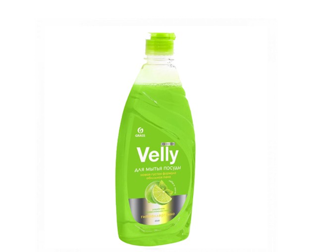 GRASS ჭურჭლის სარეცხი სითხე Velly premium ლაიმი და პიტნა 500 მლ