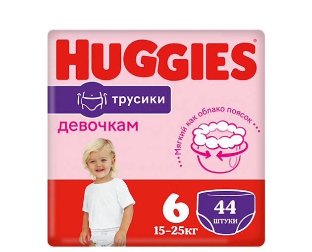 HUGGIES N6 ბავშვის ტრუსი ულტრა კომფორტი 15-25კგ