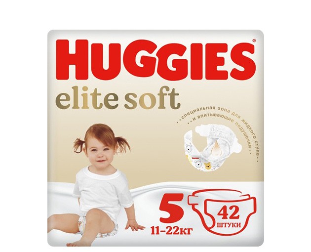 HUGGIES N5 ბავშვის საფენი  ელიტ სოფტი 11-22კგ