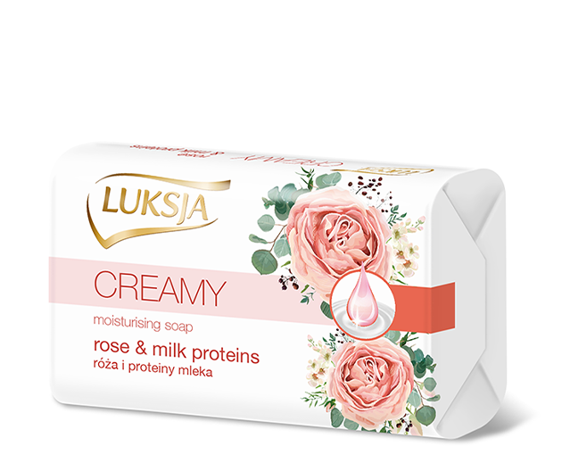 Luksja hand soap with rose & milk proteins 