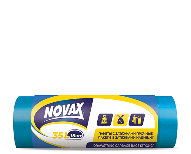 NOVAX drawstring garbage bags 35L