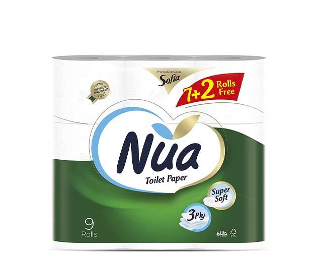 Nua 3-ply toilet paper 7+2