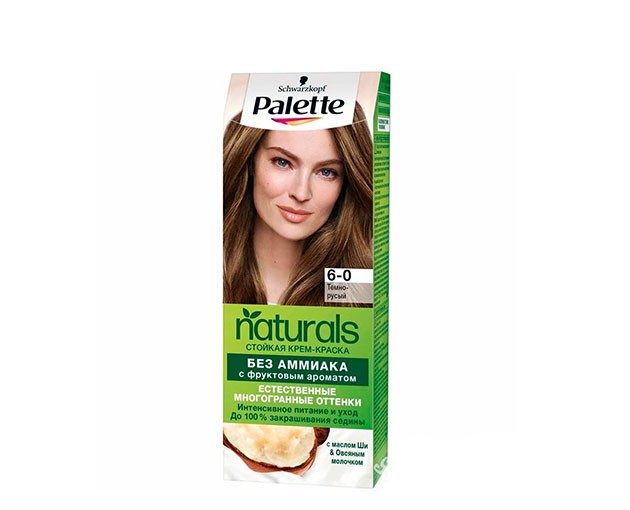 PALETTE naturals თმის საღებავი 6-0 მუქი ქერა