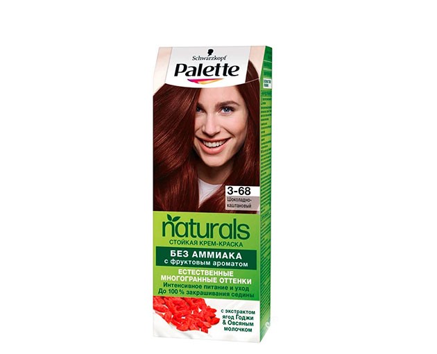PALETTE naturals თმის საღებავი 3-68 შოკოლადისფერი