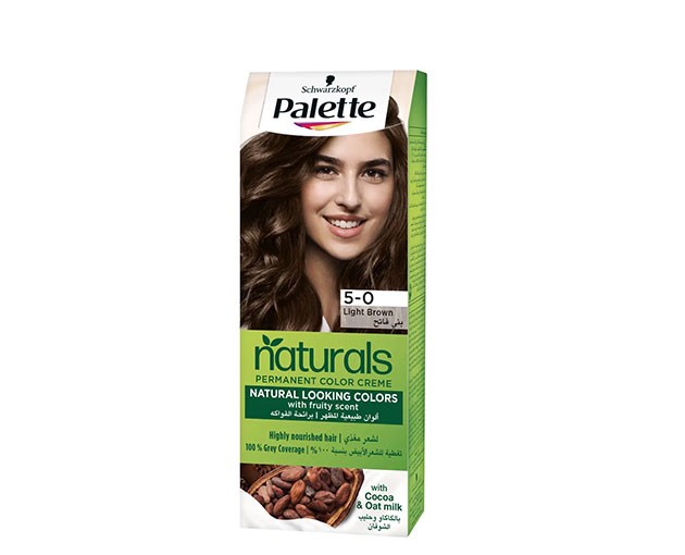 PALETTE naturals თმის საღებავი 5-0 თბილი ღია ყავისფერი