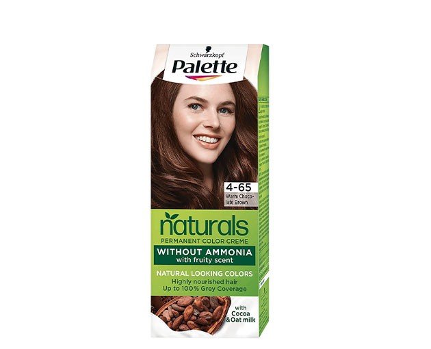 PALETTE naturals თმის საღებავი 4-65 თბილი შოკოლადისფერი-ყავისფერი