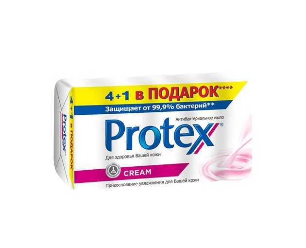 Protex მყარი საპონი დამატენიანებელი კრემით 4+1