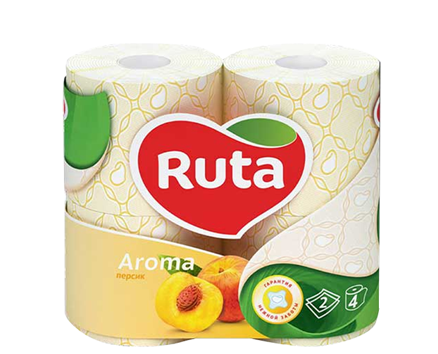 Ruta Selecta 3 ფენიანი ტუალეტის ქაღალდი ატმის არომატით4 ცალი