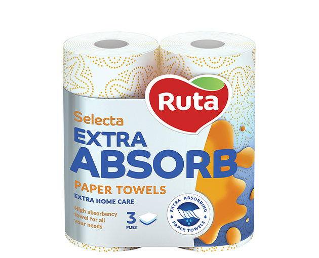 Ruta Extra Absorb 3 ფენიანი სამზარეულოს ხელსახოცი 2 ცალი