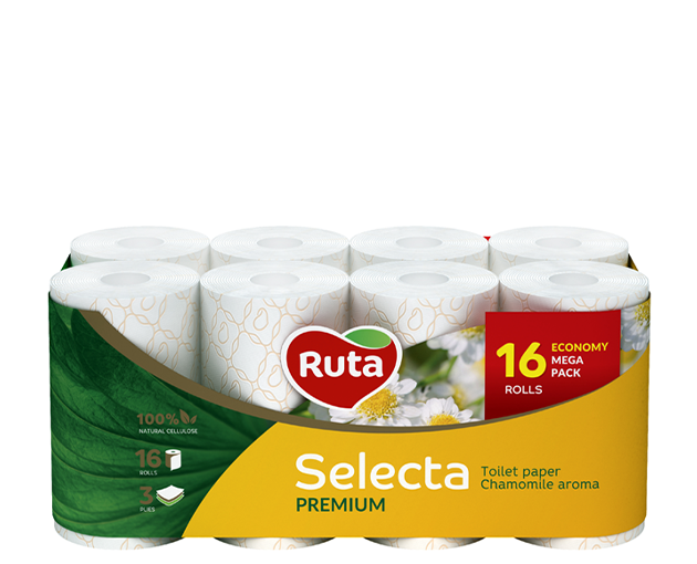 Ruta Selecta სურნელოვანი 3 ფენიანი ტუალეტის ქაღალდი 16 ცალი