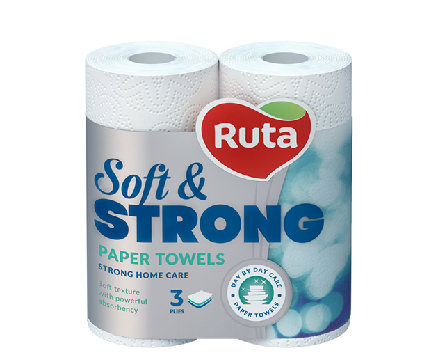 Ruta Soft & Strong 3 ფენიანი სამზარეულოს ხელსახოცი 2 ცალი