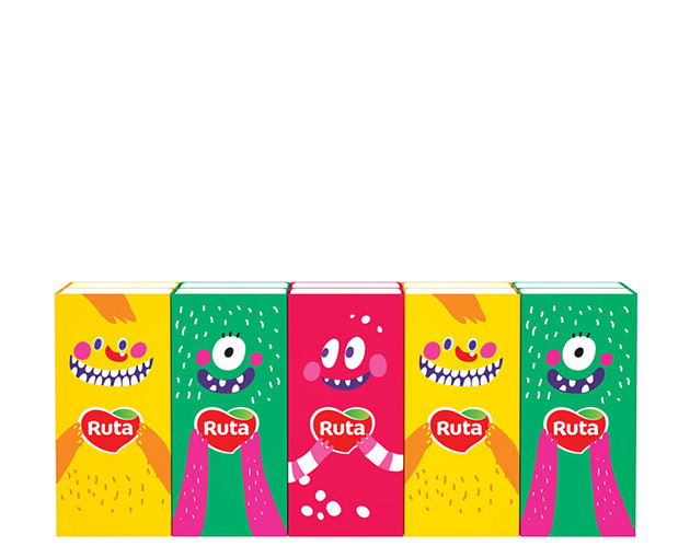 Ruta Monsters disposable wipes 10x