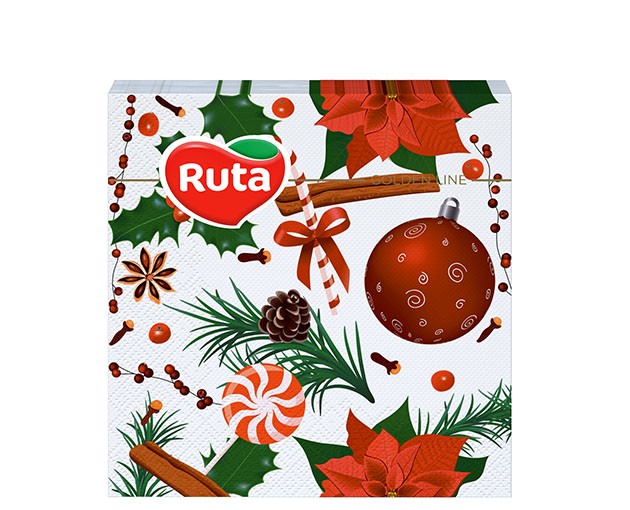 Ruta 2-layer New Year's napkin winter collection 20 pieces