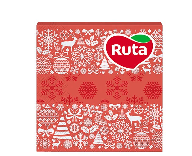 Ruta 2-layer New Year's napkin ornament 20 pieces