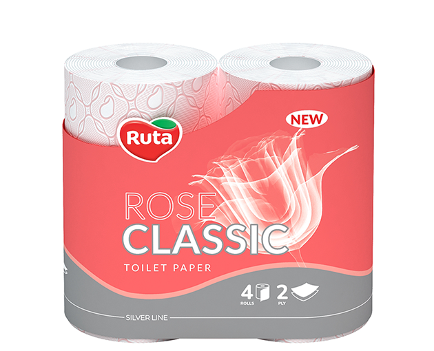 Ruta Selecta 3 ფენიანი ტუალეტის ქაღალდი ვარდის არომატით4 ცალი
