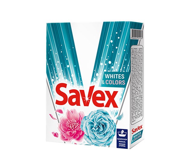 Savex washing powder for white and colored hand washing