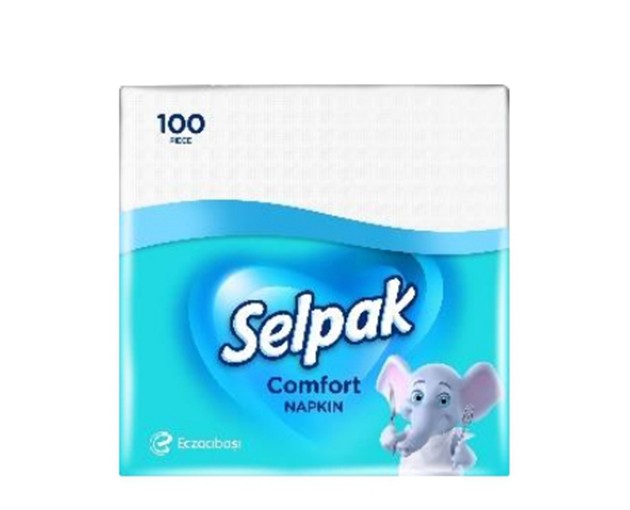 SELPAK 1 ფენიანი მინი ხელსახოცი 100ც